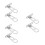 6Pièces Support Panier Argenté Fixation Stable 6