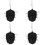 4Ensembles Porte-Tees Golf Tpe Noir Suspendu Compact 7