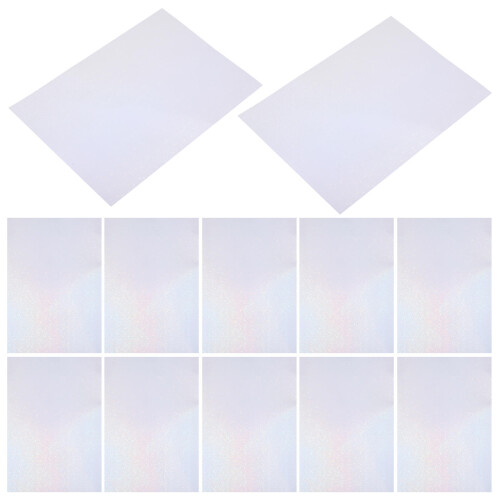 50Sheets Multi-Functional White Pet Holographic Self Adhesive Film