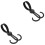 2Pièces Crochets Multifonctionnels Pour Poussette Caddie Noir 5