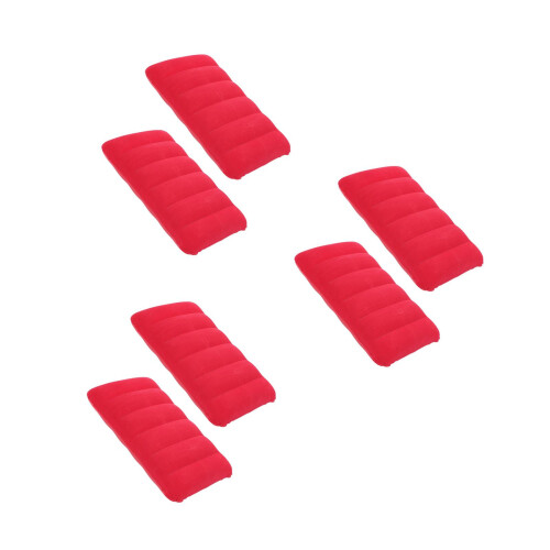 6Pièces Coussin De Voyage Gonflable PVC Surface Velours 2