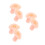 3Pièces Oreilles Flexibles Silicone Beige Pour Vitrine Décoration 5