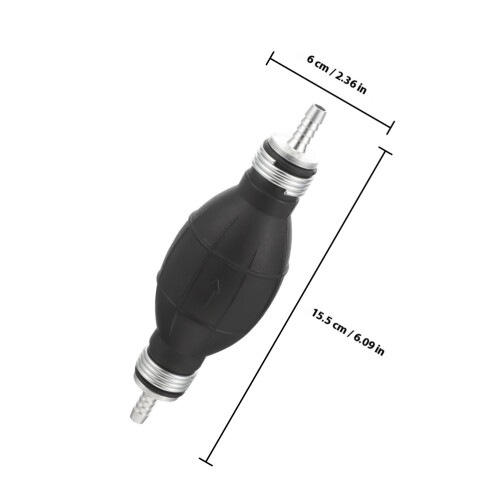 Siphon Manuelle Noire Plastique Inox Pour 1