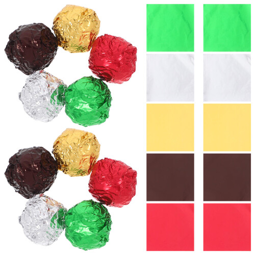 2000Pièces Caramel Aluminium Multicolores Papier Cadeau DIY 2