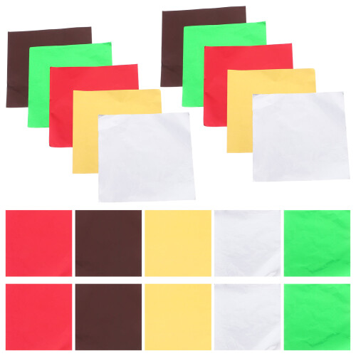 2000Pièces Caramel Aluminium Multicolores Papier Cadeau DIY 1