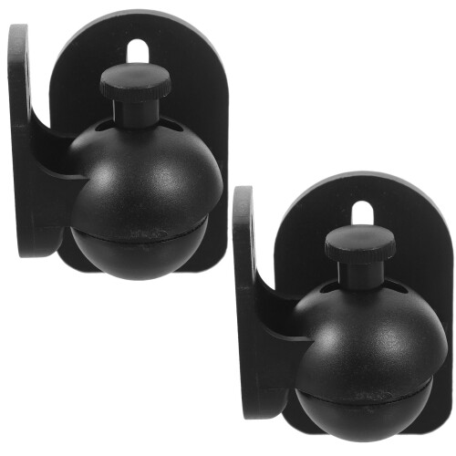 10Ensembles Support Mural Enceinte Acier Durable Noir