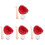 4Ensembles Mini Ballon Baseball Miniature Rouge ABS Accessoires Maison 4