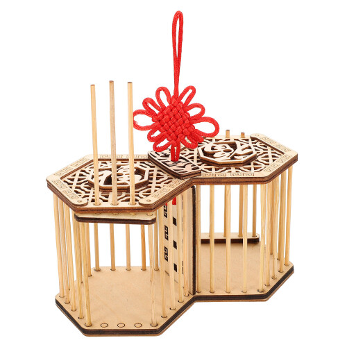 2Pièces Cage Suspendue Bambou Pour De Petits Insectes