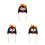 3Pièces Chapeaux Bébé Multicolores Tricot Hiver 8