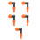 5Pièces Capuchon Bougie Multi Usage Plastique Résistant Orange 6