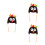 3Pièces Chapeaux Bébé Multicolores Tricot Hiver 4