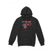 (XL, Black) Captain America Mens Legendary Dad Hoodie