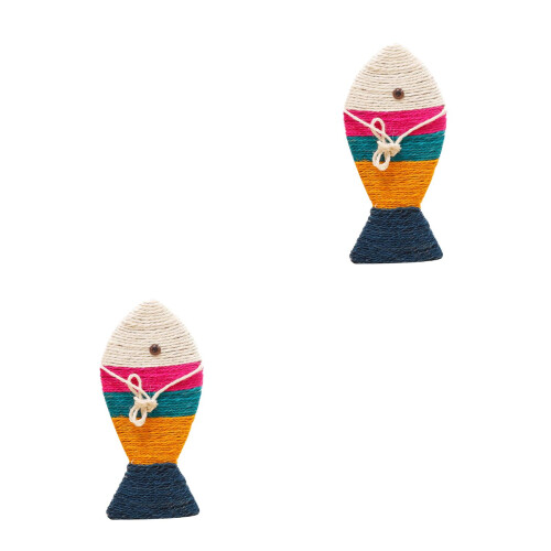 2Pièces Griffoir Chat Sisal Coloré Jeu Pour 2
