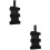 2Pièces Extincteur Nylon Noire Fixation Sécurisée Pour 8