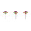 3Pièces Pinceaux Professionnel Bois Poils Nylon Multi 4