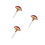 3Pièces Pinceaux Professionnel Bois Poils Nylon Multi 8