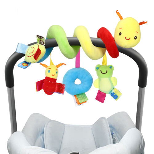 2Pièces Jouets Poussette Bébé Multicolores Spirale Hochet 2