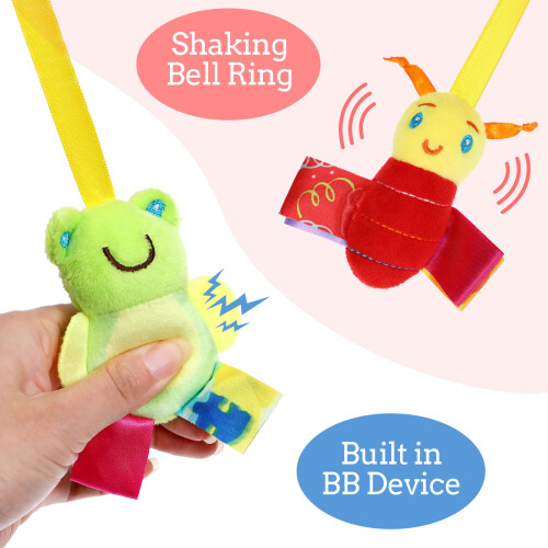 2Pièces Jouets Poussette Bébé Multicolores Spirale Hochet 1