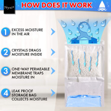 Set of 6 Hanging Interior Wardrobe Dehumidifier 230g Each Bag Ideal