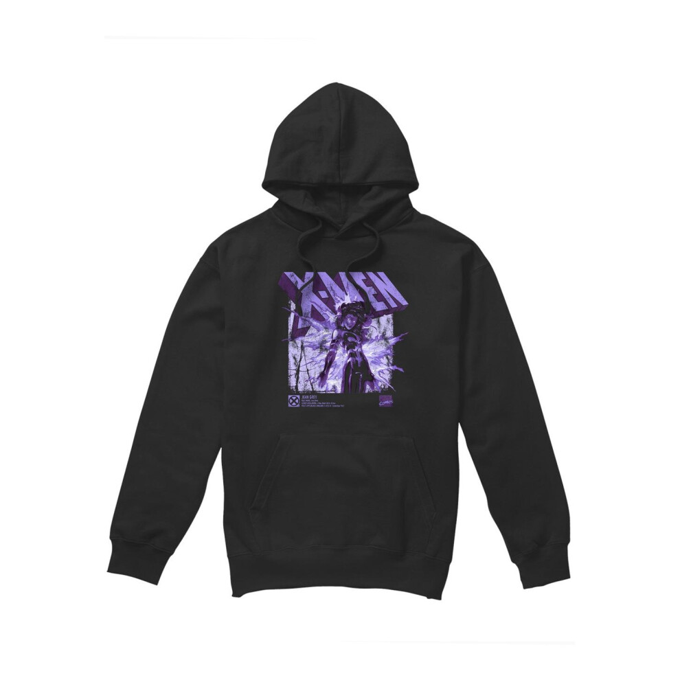 Marvel (S, Black) Mens X-Men Jean Grey Infographic Hoodie