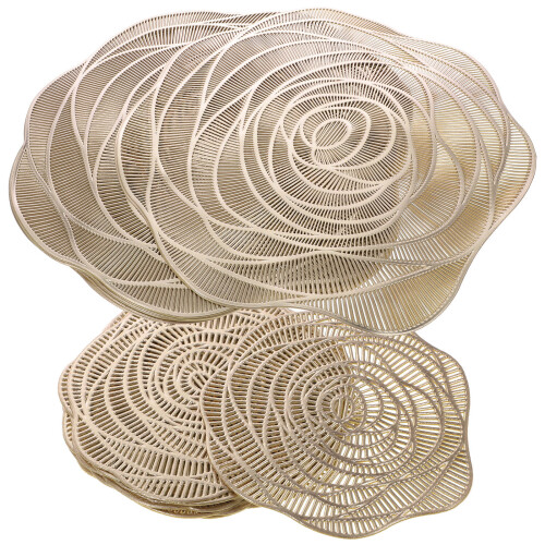 2Ensembles Kits De Ensembles Table Sous-Verres Vinyle Style Rose