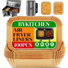 Disposable Air Fryer Liners for Ninja Dual 7.6L/9.5L, 100 Count
