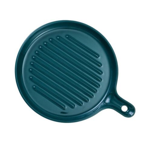 2Pièces Assiettes De Service Céramique Vert Ergonomique Four 1