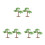 6 Pcs Realistic Ginkgo Tree Models For Sand Table Train Scenery 9