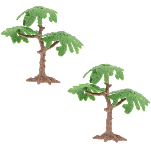 6 Pcs Realistic Ginkgo Tree Models For Sand Table Train Scenery 1