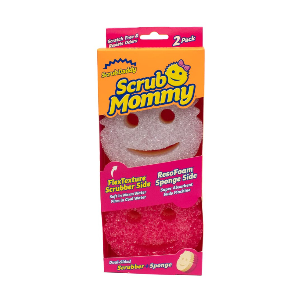 Scrub Daddy Scrub Mommy Cleaning Sponges - Dual Sided Non Scratch Sponge Scourers, Smiley Kitchen Sponges For Dishwashing & Bathroom 5051227060297