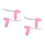 4Pièces Levier Enfant Rose Aluminium ABS Réactif Durable 9