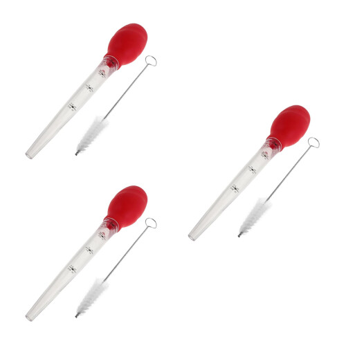 3Pièces Baster À Huile Silicone Multi Couleur Pour Marinade Cuisson 2