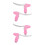 4Pièces Levier Enfant Rose Aluminium ABS Réactif Durable 4