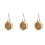 3Pièces Suspendue En Bois Beige Multifonction Pour 6