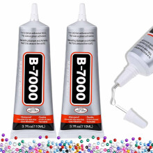 B-7000 Super Adhesive Glue - 110ml/3.7oz (2 Pack) - Industrial Strength B7000 Glues Paste for Rhinestones Crafts, Clothes Shoes, Fabric, Jewelry Maki