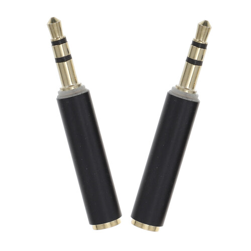 4Pièces Adaptateurs Audio Cuivre Téléphone Noir 2