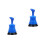 2Pièces Petit Déboucheur ABS Bleu Portable Pour Évier Douche 4