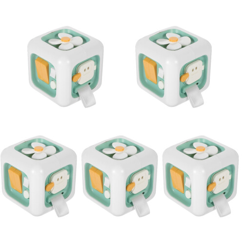 5Pièces Cube Éducatif Durable Vert Clair Pour Compétences Manuelles 2