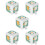 5Pièces Cube Éducatif Durable Vert Clair Pour Compétences Manuelles 9