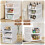 TidyIsles 8 Pack Plastic Folding Closet Stackable Storage Basket Closet Storage White | Folding Stackable Storage Boxes 8