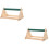 2Pcs Multi-Use Wooden Bird Stand Parrot Perch for Training and Play 7