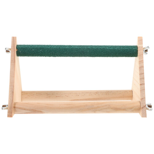 2Pcs Multi-Use Wooden Bird Stand Parrot Perch for Training and Play