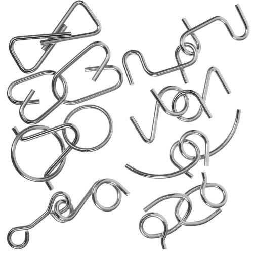 3Ensembles Puzzles Métal Enchâssés Argent Jeux 2