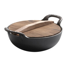 2Pièces Casseroles Fonte Noires Résistantes Pour Soupe Fourneau