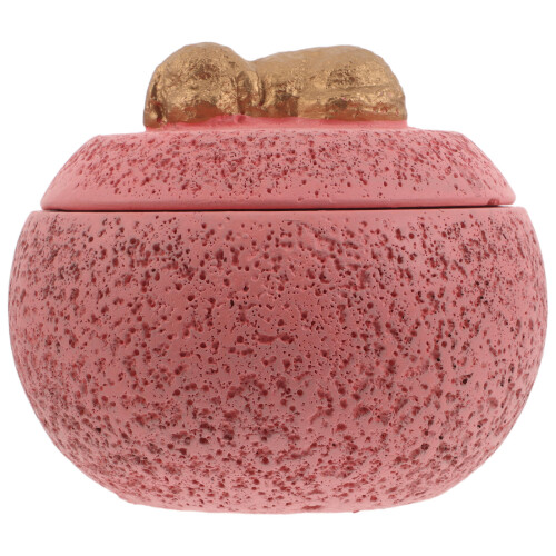 Pink Decorative Cement Urn Small Pet Ashes Keepsake Box