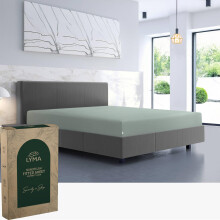 LYMA Bedding Fitted Sheet Double, Deep Pockets 30CM, OEKO-TEX Certified, Ultra Soft Nanoplush Double Brushed Quick Dry Fabric