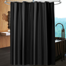 hzkais Black Shower Curtain, Mould Proof and