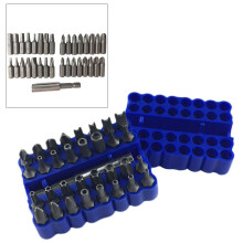33Pièces Kit Embouts Sécurité Aimantés Bleus Pour Visseuse Sans Fil
