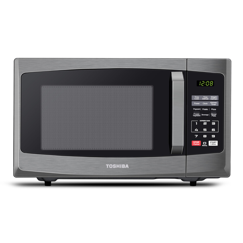 Toshiba 800W 23L Microwave Oven With Digital Display, Auto Defrost, One-Touch Express Cook With 6 Pre-Programmed Auto Cook, And Easy Clean - Black