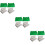 12Pcs Practical Green Outdoor Barbecue String Tool for Bbq Use 9